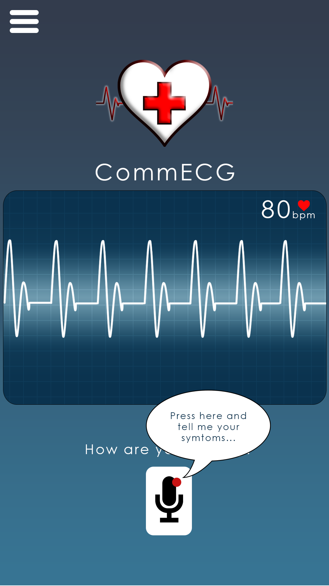 HeartComm App Home Page
